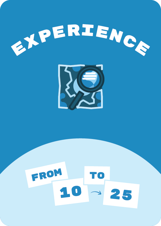 The back of the Experience card